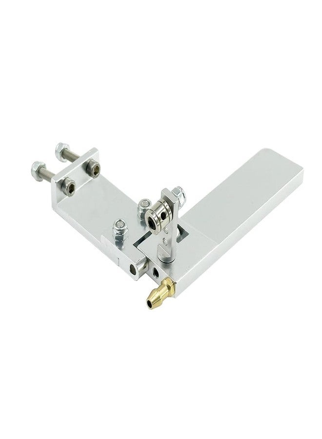 URIMPAVIDO 1PC RC Boat Aluminium Alloy Rudder with Water Inlet Pick Up Absorbing Steering for RC Boat Ship Building Part (75mm Silver) - Image 1